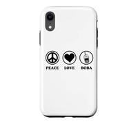 Graphisme Boba Simple et Basique de Peace Love and Boba Coque pour iPhone XR