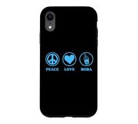 Graphisme Boba Simple et Basique de Peace Love and Boba Coque pour iPhone XR