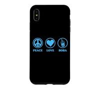 Graphisme Boba Simple et Basique de Peace Love and Boba Coque pour iPhone XS Max