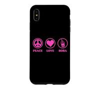 Graphisme Boba Simple et Basique de Peace Love and Boba Coque pour iPhone XS Max
