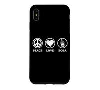 Graphisme Boba Simple et Basique de Peace Love and Boba Coque pour iPhone XS Max