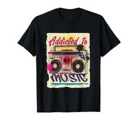 Graphisme Boombox Addicted to Music T-Shirt