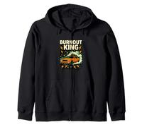 Graphisme Burnout King Muscle Car Smoke Sweat à Capuche