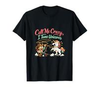 Graphisme Call Me Crazy I Tame Unicorns Cowboy Lasso T-Shirt