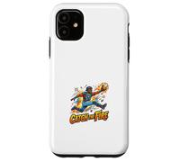 Graphisme Catch The Fire Baseball Action Catcher Coque pour iPhone 11