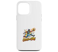 Graphisme Catch The Fire Baseball Action Catcher Coque pour iPhone 13 Pro Max