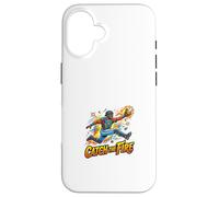 Graphisme Catch The Fire Baseball Action Catcher Coque pour iPhone 16
