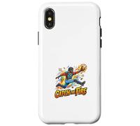 Graphisme Catch The Fire Baseball Action Catcher Coque pour iPhone X/XS