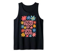 Graphisme chrétien Floral Preuve Vivante de l'amour de Dieu Débardeur