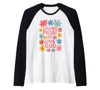 Graphisme chrétien Floral Preuve Vivante de l'amour de Dieu Manche Raglan