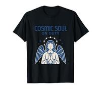 Graphisme Cosmic Soul on Duty Zodiac Angel Space Age T-Shirt