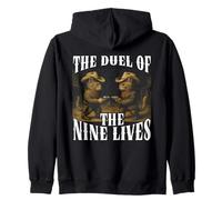 Graphisme Cowboy Cat Country Design Two Cats Duel Sweat à Capuche