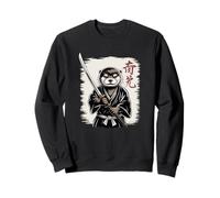 Graphisme d'anime Japonais Otter Samurai Vintage Warrior Art Sweatshirt