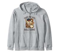 Graphisme de Baseball Vintage Amusant avec Take Me Out to The Ball Sweat à Capuche
