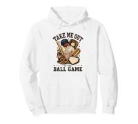 Graphisme de Baseball Vintage Amusant avec Take Me Out to The Ball Sweat à Capuche