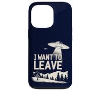 Graphisme de Complot Amusant UFO Alien Retro Sci-FI Area 51 Coque pour iPhone 13 Pro