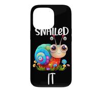 Graphisme de Dessin animé Amusant et Mignon Snail Snail Coque pour iPhone 13 Pro