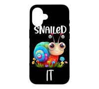 Graphisme de Dessin animé Amusant et Mignon Snail Snail Coque pour iPhone 16