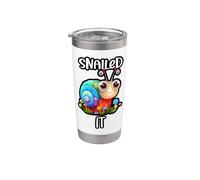 Graphisme de dessin animé amusant et mignon Snail Snail Gobelet isotherme en acier inoxydable double paroi