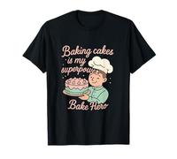 Graphisme de Dessin animé Bake Hero Cute Baker Baking Superpower T-Shirt