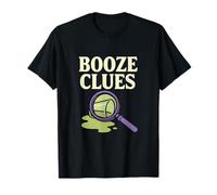 Graphisme de détective Funny Party Crew Booze Clues T-Shirt