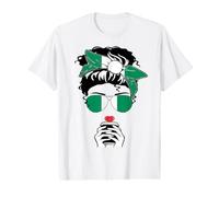 Graphisme de Drapeau nigérian Cool pour Maman, Maman, Fille, Tante du Nigeria T-Shirt Graphique avec Valeur