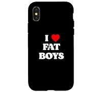 Graphisme de Fan de Football « I Love Fat Boys Funny Lineman Lover » Coque pour iPhone X/XS