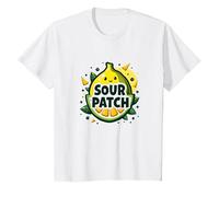 Graphisme de Fruits Kawaii au Citron Sour Patch T-Shirt, Enfant, Blanc, 12 Ans