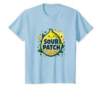 Graphisme de Fruits Kawaii au Citron Sour Patch T-Shirt, Enfant, Bleu Céleste, 2 Ans