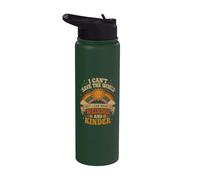 Graphisme de gentillesse en forme de soleil, arc-en-ciel et rétro, étrange et plus doux Stainless Steel Insulated Water Bottle