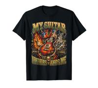 Graphisme de Guitariste Rock « My Guitar Insends Me » T-Shirt Graphique avec Valeur