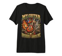Graphisme de Guitariste Rock « My Guitar Insends Me » T-Shirt Haut de Gamme