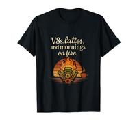 Graphisme de la voiture de sport V8s Lattes and Mornings on Fire T-Shirt