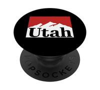 Graphisme de Montagne Vintage de Style Urbain des années 90 de l'Utah PopSockets PopGrip Adhésif