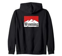 Graphisme de Montagne Vintage du Wyoming, Style Street Style rétro des années 90 Sweat à Capuche