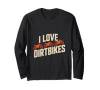Graphisme de Motocross Amusant et Tout-Terrain I Love Dirtbikes Manche Longue