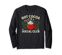 Graphisme de Noël d'hiver Confortable du Hot Cocoa Social Club Manche Longue