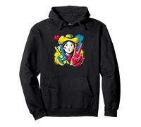 Graphisme de Personnage Pop Western rétro Cowgirl Double Peace Sweat à Capuche
