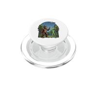 Graphisme de Science-Fiction Bigfoot Alien High Five sur Les ovnis PopSockets PopGrip pour MagSafe