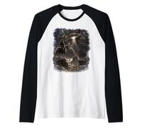 Graphisme de Science-Fiction Vintage Western UFO Cowboy Alien Desert Manche Raglan