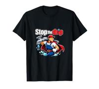 Graphisme de Super-héros Stop The Drip Plumber Pipe Pun T-Shirt