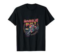 Graphisme de vélo de Rue coloré construit par Wheelie T-Shirt