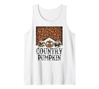 Graphisme d'halloween Western Country Pumpkin Leopard Cow Débardeur