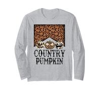 Graphisme d'halloween Western Country Pumpkin Leopard Cow Manche Longue