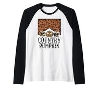 Graphisme d'halloween Western Country Pumpkin Leopard Cow Manche Raglan
