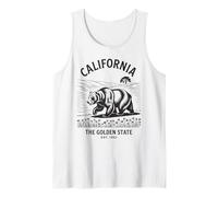 Graphisme d'ours californien The Golden State Est. 1850 Vintage Débardeur