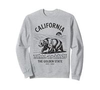 Graphisme d'ours californien The Golden State Est. 1850 Vintage Sweatshirt