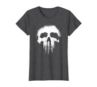 Graphisme du Logo Scary Grungy Skull de Marvel The Punisher T-Shirt, Femme, Chiné Foncé, XS