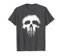 Graphisme du Logo Scary Grungy Skull de Marvel The Punisher T-Shirt, Homme, Chiné Foncé, XL