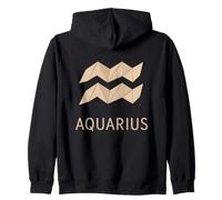 Graphisme du Zodiaque Aquarius Paperfold Sweat à Capuche